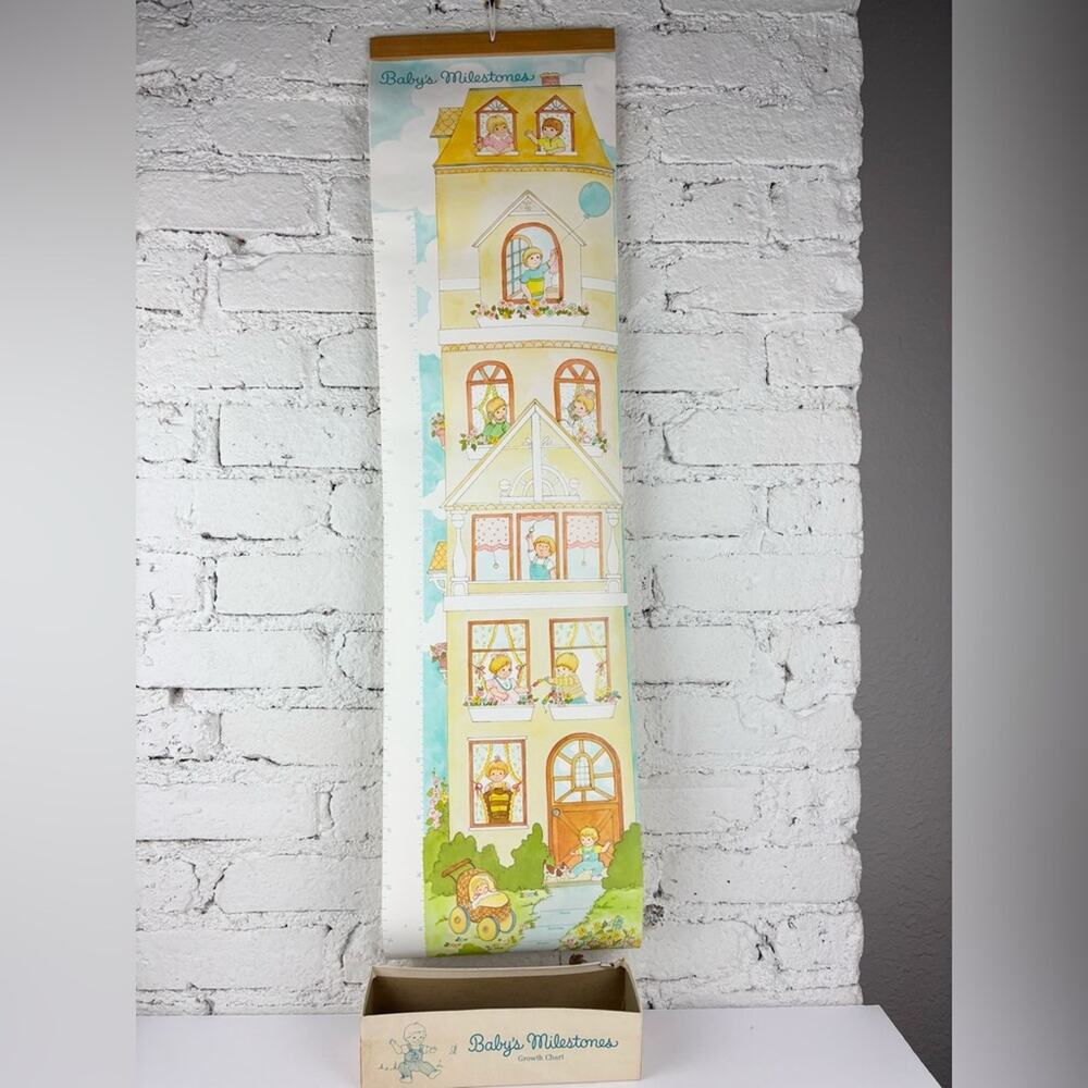 Vintage Baby’s Milestones Growth Chart Keepsake